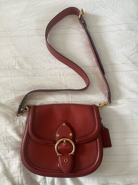 Coach C749 Beat Saddle Bag Red Sand
